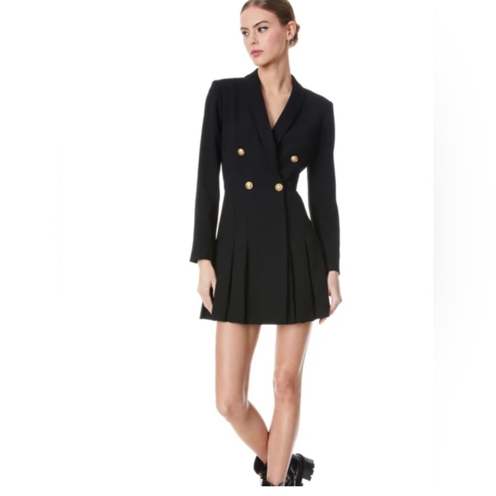 Alice + Olivia Black and Gold Dress, size 6